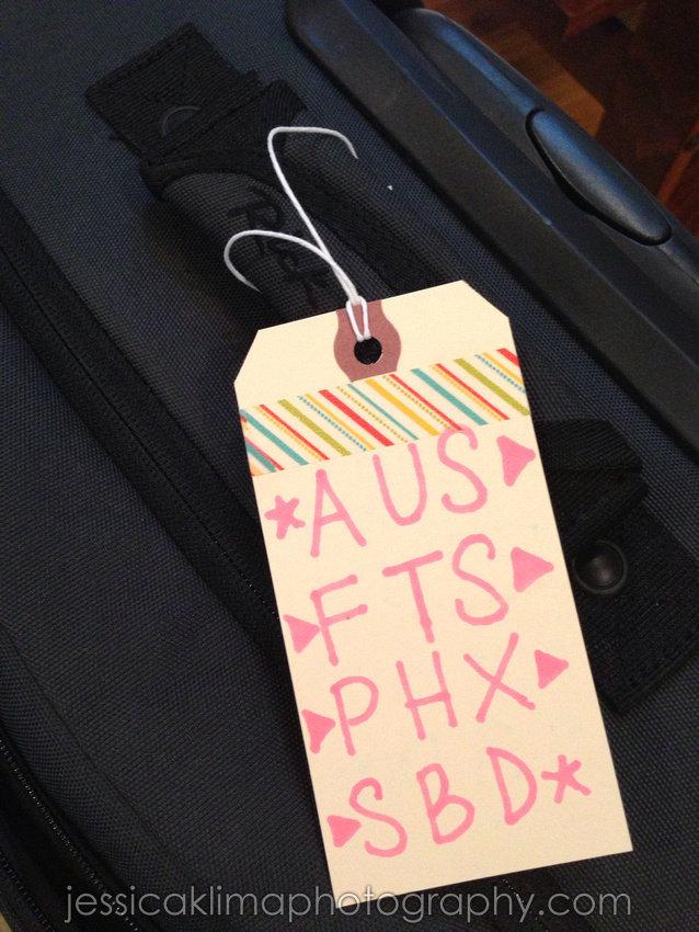 Washi Tape Roadtrip Luggage Tag
